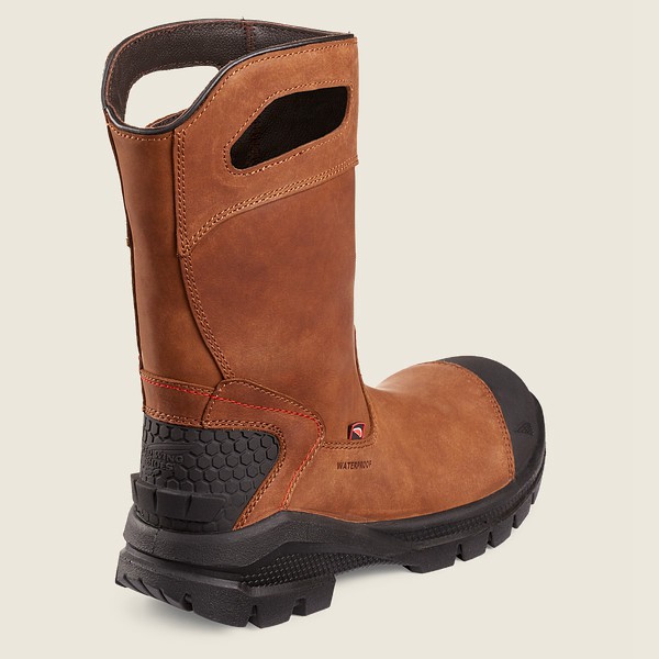 Red Wing Safety Boots Brown/Black - Red Wing Mens Crv™ - 11-inch Waterproof Toe Pull-on - EFZYJ-6830